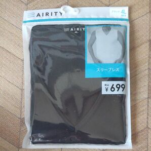 AIRITY メンズ スリーブレス ブラック 4L