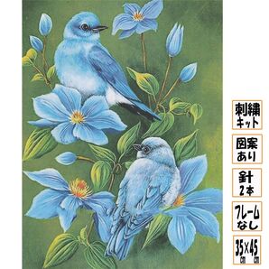 刺繍 クロスステッチ 手芸 セット DIY 鳥 花 縫い物 アート 壁掛け 装飾品 11CT z0572