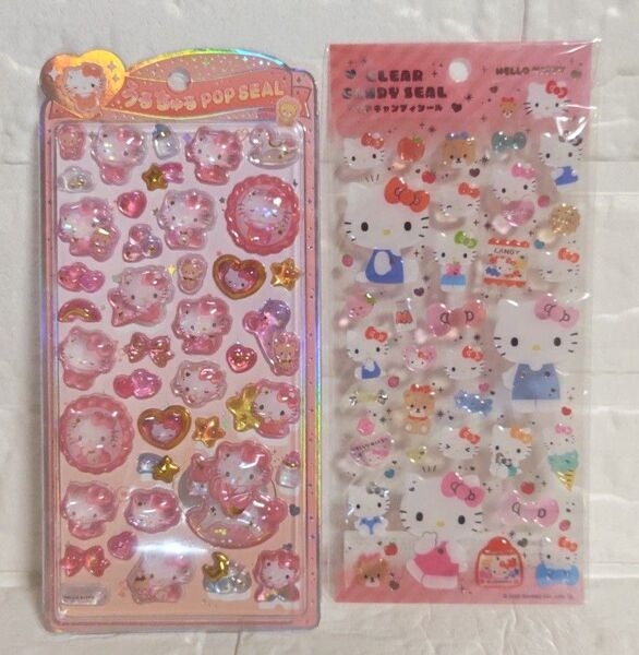 ハローキティ うるちゅるポップシール&クリアキャンディシール 2点セット