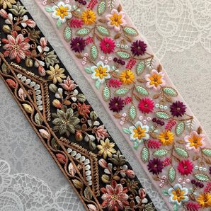 ◎ (A37)太幅インド刺繍リボン セール中
