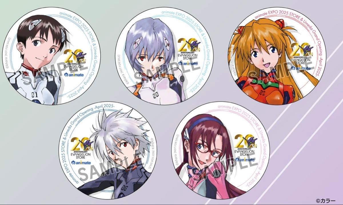 エヴァンゲリオン 関西万博限定 アニメイト 缶バッジ コンプセット 5種セット エヴァンゲリオン 関西万博限定 アニメイト 缶バッジ コンプ 5種