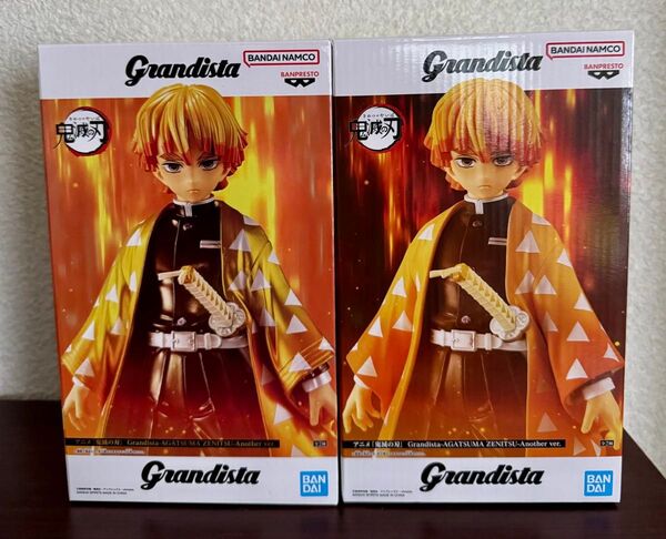 フィギュア 鬼滅の刃 ナムコ限定 我妻善逸 ABカラーGrandista 2種セット 未開封品 特典付