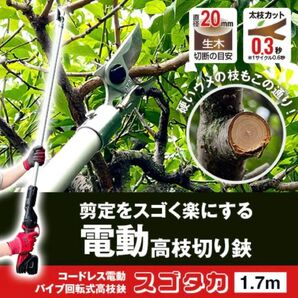 【バッテリー二個付】日本製 コードレス電動高枝鋏 スゴタカ アルスコーポレーション 《新品・未開封》