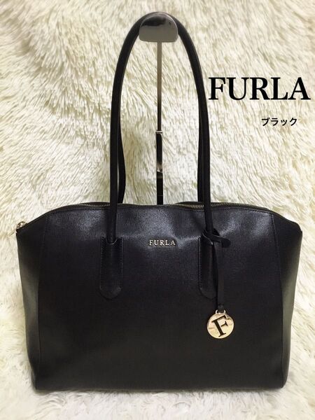 FURLA フルラ トートバッグ ビジネスバッグ 肩掛け レザー レディース 冠婚葬祭 ブラック