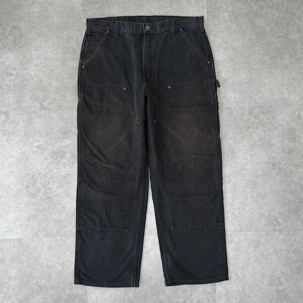Carhartt カーハート ダブルニー ペインターパンツ ワークパンツ フェード ブラック アメカジ 38×30