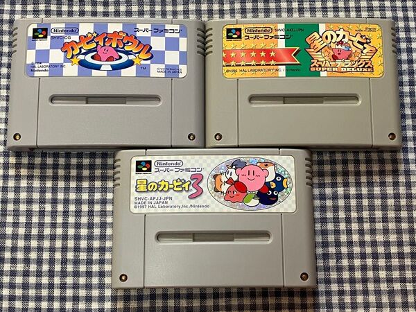 SFC スーパーファミコン 星のカービィ3 星のカービィ スーパーデラックス カービィボウル 3本セット ソフトのみ まとめ