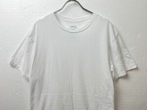 ポロラルフローレン クルーネック コットン 半袖Tシャツ (M) 白 POLO