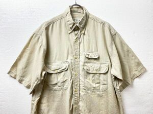 00's ORVIS オービス マルチポケット ボタンダウン コットン シャンブレー フィッシングシャツ (M) インド綿 00年代 旧タグ 多ポケット