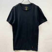 ポロ ラルフローレン クルーネック コットン 半袖 Tシャツ 黒 無地 (M) ブラック POLO RALPH LAUREN_画像2