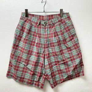 90's オールドギャップ GAP 2タック チェック コットンショーツ (30) 90年代 旧タグ