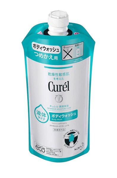 キュレル ボディウォッシュ つめかえ用 340ml 弱酸性 ・ 無香料 ・ 無着色 ボディソープ 単品