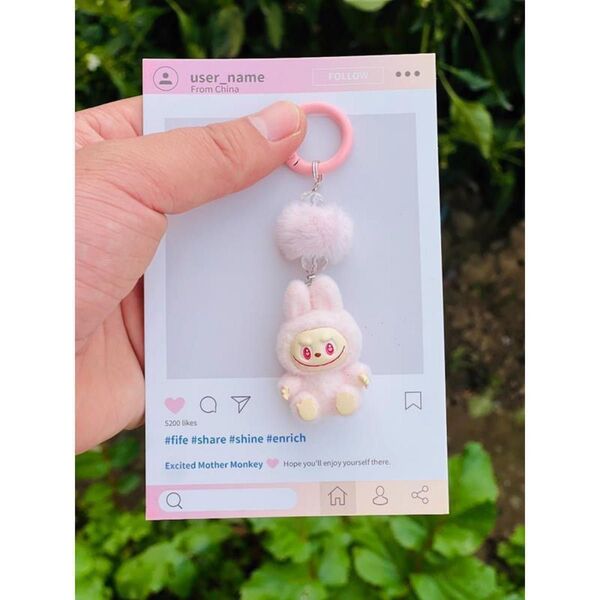 LABUBU ラブブ キーホルダー ピンク