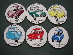 ☆isetta イセッタ 旧車バブルカーのコルクのコースター☆