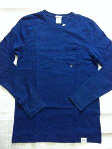 [ new goods ]Abercrombie&Fitch Abercrombie & Fitch long sleeve T shirt with pocket S indigo .Muscle Fit