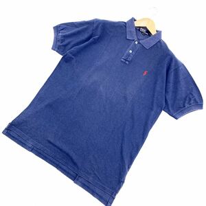 ■POLO RALPH LAUREN ポロ ラルフローレン 【定番濃紺♪】【シンプル好デザイン】 ネイビー 半袖 ポロシャツ Mサイズ■A45