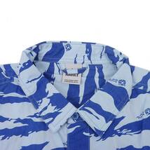 Addict アディクト TONAL TIGER S/S LV CPO SHIRT 半袖 ボタンシャツ (ブルー) (M) [並行輸入品]_画像3