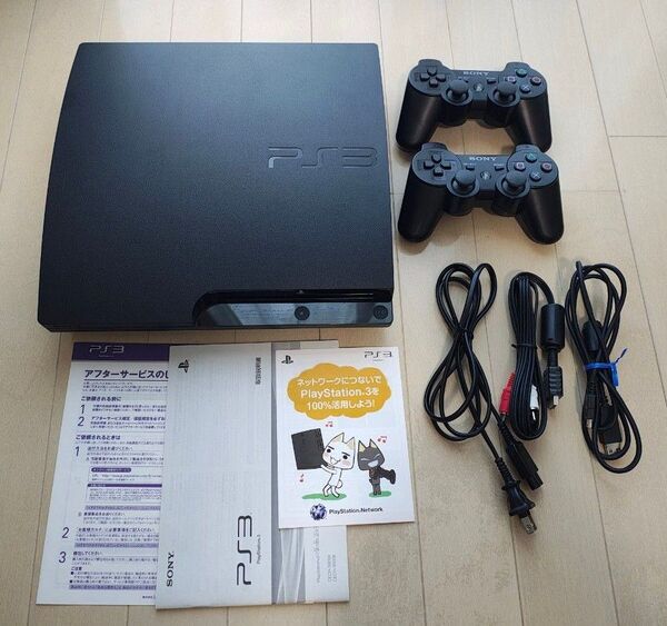 PS3 PlayStation3 プレイステーション3 CECH-3000A コントローラー2個 ゲームソフト4本セット