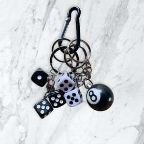 キーホルダー ビリヤードボール サイコロ