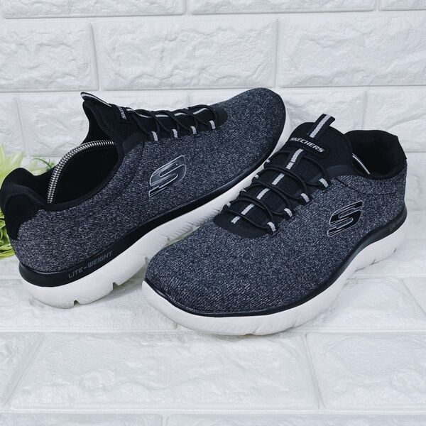 SKECHERS スケッチャーズ 52813W ブラック27.5cm スニーカー ランニングシューズ 運動靴