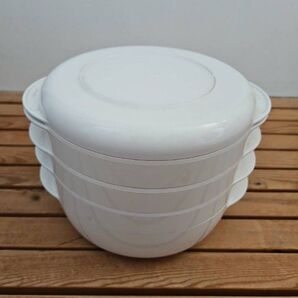タッパーウェア Tupperware ウェーブ2000 スタッククッカー コランダー付 【 おまけ→メニューブック】