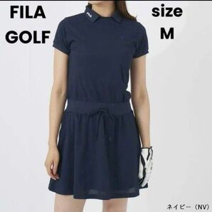 ◆新品◆ FILAGOLF ワンピース M ゴルフワンピ ネイビー フィラ