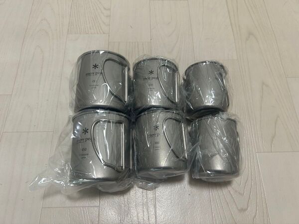 カップ スノーピーク チタンシングルマグ 220&300&450セットx2 6点セット