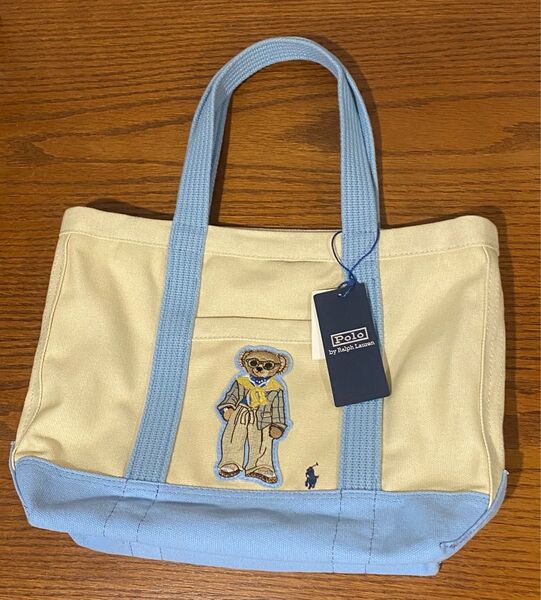 ポロラルフローレン トートバッグ Poloベア 刺繍 キャンバス