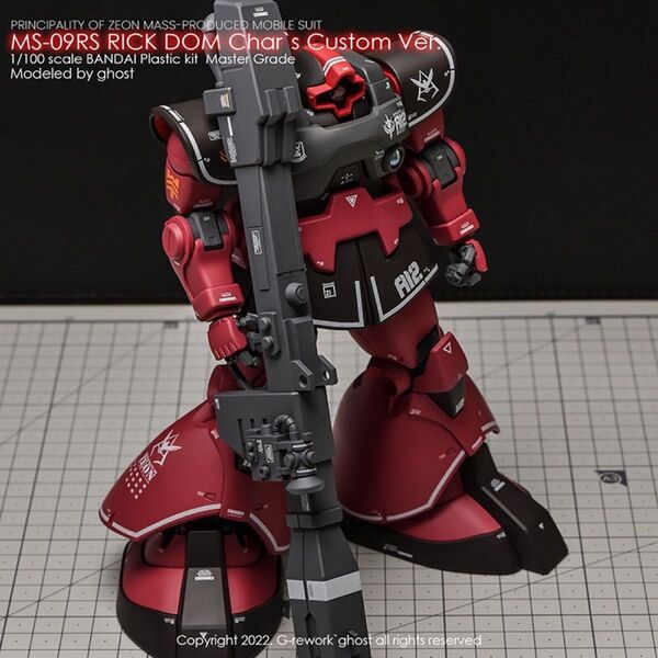 MG 1/100 シャア専用リック・ドム用水転写式デカール 他社製 ガンダム ガンプラ プラモデル