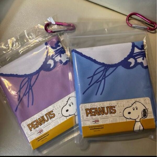 peanuts SNOOPYスヌーピー 冷感タオル カラビナ付き 2枚セット