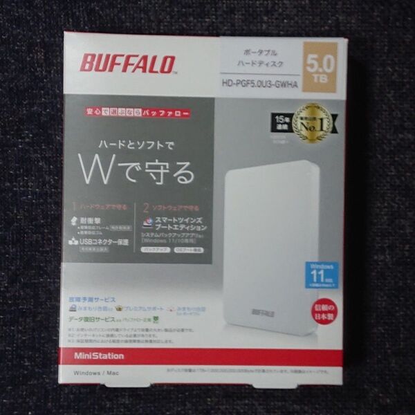 新品 未開封 BUFFALO バッファロー ポータブルHDD 5TB 保証あり 外付けポータブルHDD ③ ヨド◯シカメラ購入