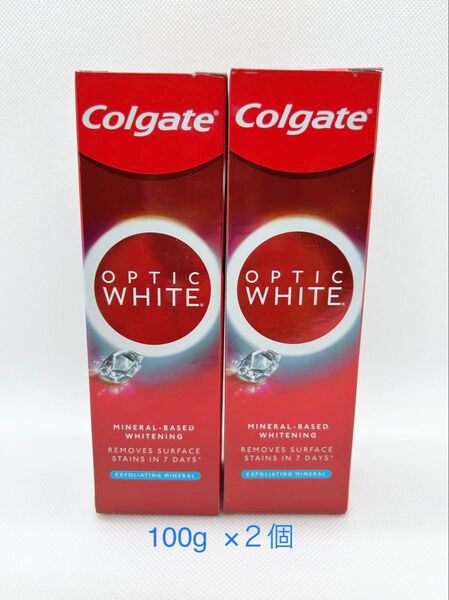 ※100g×2 Colgate コルゲート オプティックホワイト 送料込み ホワイトニング ハミガキコ