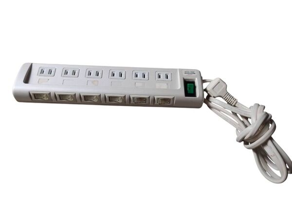 ELPA ECO-TAP-266ECIWH 電源タップ ホワイト系