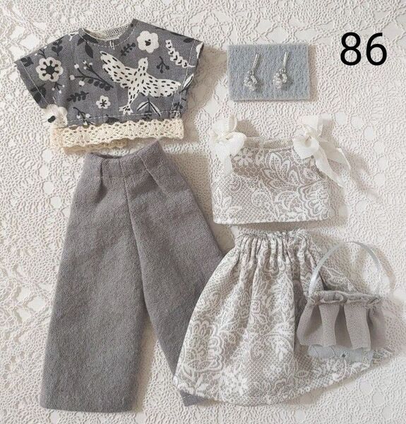 リカちゃん ハンドメイド ドール服 6点セット 現品限り お買い得 少々難あり