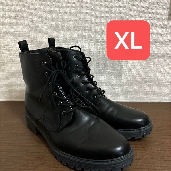 黒 ショートブーツ レディース XL