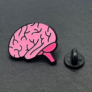 PN038 ラペルピン 脳みそ 臓器 ピンバッジ ブローチ ピンブローチ ピンズ