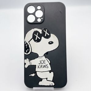 美品 スヌーピー iPhone 14promax アイフォンケース 黒 カバー