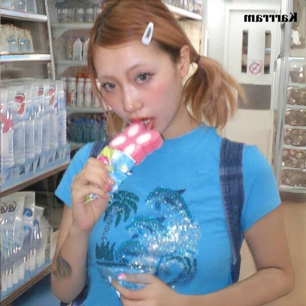 Tシャツ L y2k ブルー 00s 平成ギャル ピチT イルカ レディース 可愛い おしゃれ 夏 半袖 青