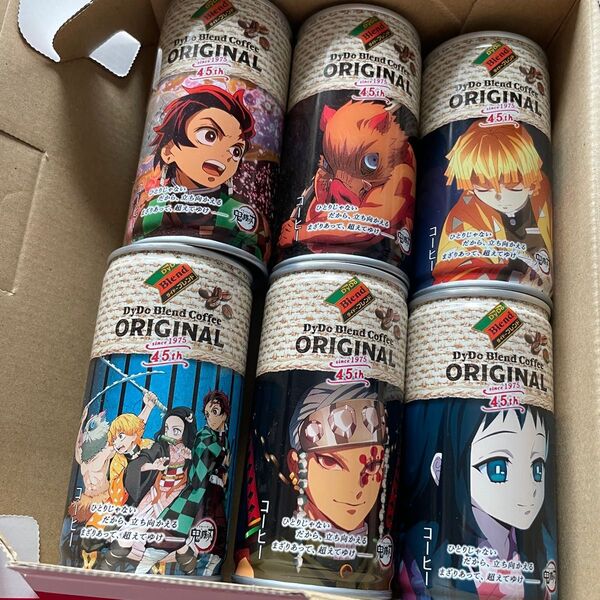 ダイドー×鬼滅の刃☆オリジナル缶(6本セット空き缶)