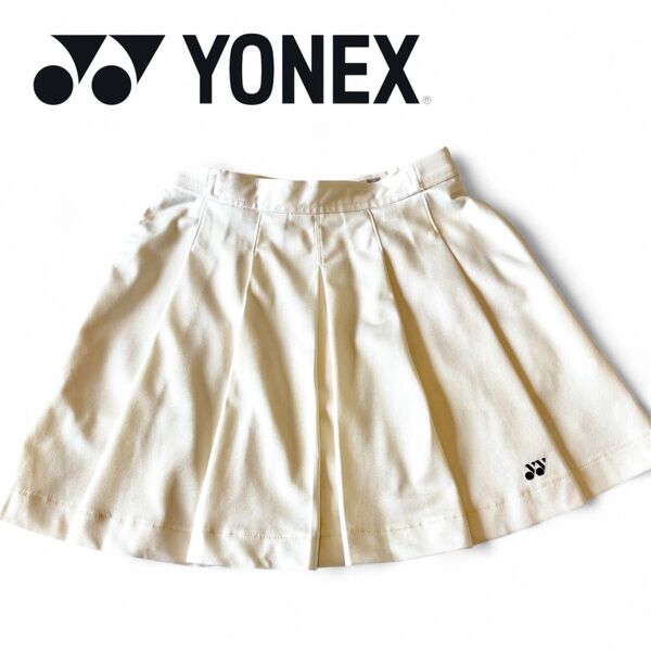 ヨネックス スカート プリーツ スコート 白 ウエスト61 女子 テニス バドミントン スポーツ YONEX