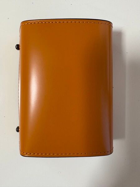【ほぼ新品】財布 メンズ 2つ折り 日本栃木 本革 二つ折り財布 箱型の小銭入れ 大容量 小さい財布 イエロー