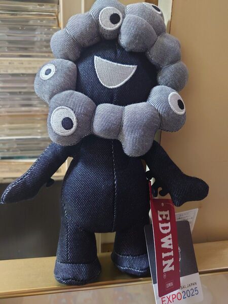 【未使用】新品タグ付き 大阪万博限定 ミャクミャク エドウィンコラボ デニムぬいぐるみ 大阪万博