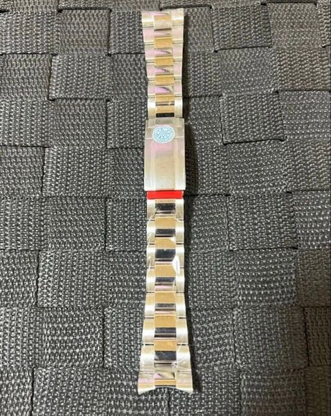 クロノグラフ4130専用 ムーブメントケース ステンレスベルト ブラックホワイトベゼル