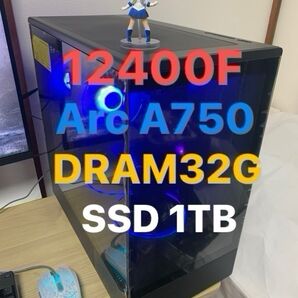13 青の呪物 (Intel構成ゲーミングPC) windows11 i5 12400f ArcA750 32G SSD1TB