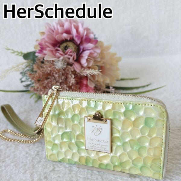 HerSchedule キーレット ミニウォレット キーケース 小銭入れ ハースケジュール ハッピーサンシャイン コインケース