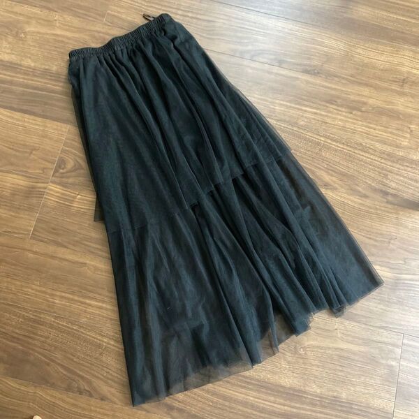 訳あり ロングチュールスカート