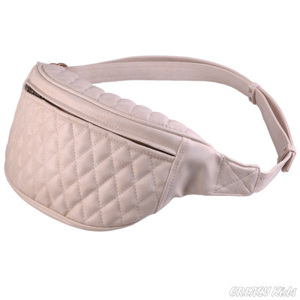 DIN MARKET FANNY PACK ivory white diamond stitch body back Synth tik leather conditions attaching free shipping 