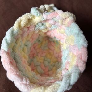 ふわもこ 手編み 小物入れ 小動物の寝床 玩具
