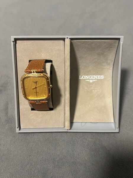 ロンジン 腕時計 ゴールド シルバー ブラウン 時計 美品 SS レザー 不動品クオーツ LONGINES ヴィンテージ