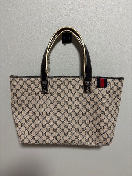 グッチ トートバッグ シェリーライン ウェブ GGスプリーム 211134 GUCCI GG柄 ハンドバッグ キャンバス