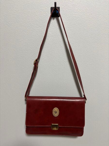 Christian Dior クリスチャン ディオールOLD/フランス製 レザー ショルダーバッグ ヴィンテージ